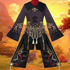 Halloween Genshin Impact Cosplay Uniform Kostymset med Hatt Anime Film Hu Tao (M).i><noscript><img width=