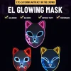 Halloween Glödande Katt Mask LED Lady Demon Slayer> Masker
