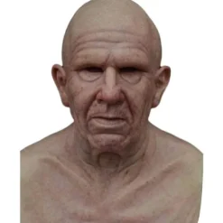Halloween Gubbmask, Den äldre Gubben Huvudbonad Realistisk Silikonmaskerad Helhuvud Knepig rekvisita> Masker