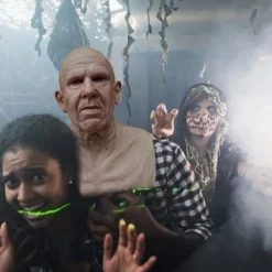 Halloween Gubbmask, Den äldre Gubben Huvudbonad Realistisk Silikonmaskerad Helhuvud Knepig rekvisita><noscript><img width=