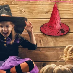 Halloween Hatt Häxhatt DekorationshängeRöd> Huvudbonader
