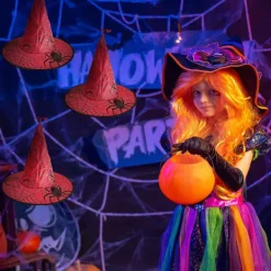 Halloween Hatt Häxhatt DekorationshängeRöd><noscript><img width=