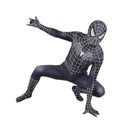 Halloween Herr Svart Remy Spiderman Cosplay Kostym Venom Symbiote Remy Dräkt Zentai Kroppsdräkt Vuxen Huva Avtagbar XS><noscript><img width=