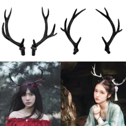 Halloween Hjorthorn Hårprydnad Antlers Huvudbonad Festrekvisita Huvudbonader DIY Rekvisita 2025:e> Huvudbonader