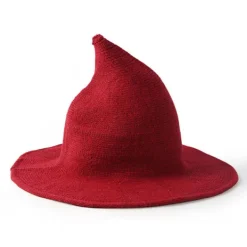 Halloween Häxhatt Fårull Red> Huvudbonader