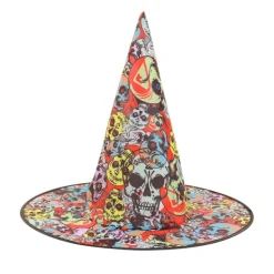 Halloween häxhatt Plisserad trollkarlhatt 1 1 1><noscript><img width=
