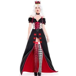 Halloween Jul Julklappar Dekoration Rött Hjärta Prinsessa Drottning Alice I Underlandet> Dräkter