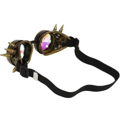 LEIGELE Halloween Kalejdoskop Rave Glasögon Regnbåge Kristall Linser Justerbara Trippy Psykedeliska Steampunk Glasögon (LGL)><noscript><img width=