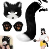 Halloween Katt Räv Varg Mask Set, Pälsig Kostym, Räv Kostym Cosplay Kostym, Halloween, Räv Svans Cosplay, Halloween Räv Mask, Karneval Halloween Party | Fyndiq> Tillbehör