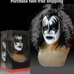Halloween Kiss and Leadsångare Simmons Mask Cosplay Rekvisita Party Huvudonader Maskerad Tillehör Gåva-Perfekt> Masker