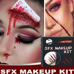 Halloween kosmetisk väska simulering plasma hudvax formning ärr vatten sår smink halloween accessoarer><noscript><img width=