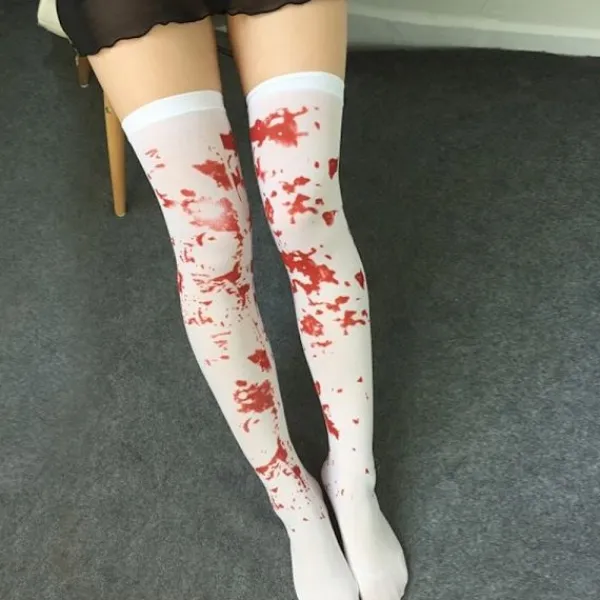 JIUSAIRUI Halloween Kostym Fest Maskerad Kläder Blodiga strumpor 70cm> Tillbehör
