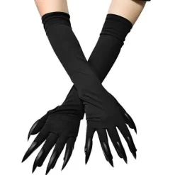 Halloween Kostym Tasshandskar Långa Fingernaglar Halloweenhandskar Katt Vargklor Handskar Djävul Spöke Häxa Fingerhandskar><noscript><img width=