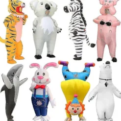 Halloween Kostymer För Vuxna Män Kvinnor Cosplay Haj Djur Uppblåsbar Kostym Karneval Party Clown Jul Rollspel Klädsel> Dräkter