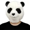Halloween Kostymfest Djurhuvud Latex Mask Plysch Panda Karnevalsmasker> Masker