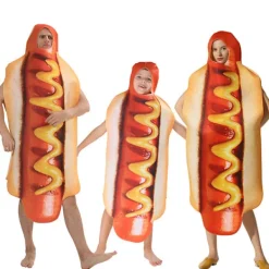 Halloween kostymfest rolig korvdräkt vuxen familjefest rolig kostym scenframträdande Children's One size> Dräkter