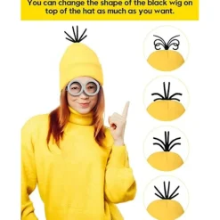 Halloween Kostymtillbehör för Vuxna med Hatt, Skyddsglasögon och Handskar - Rolig Kostym Cosplay_yux> Tillbehör