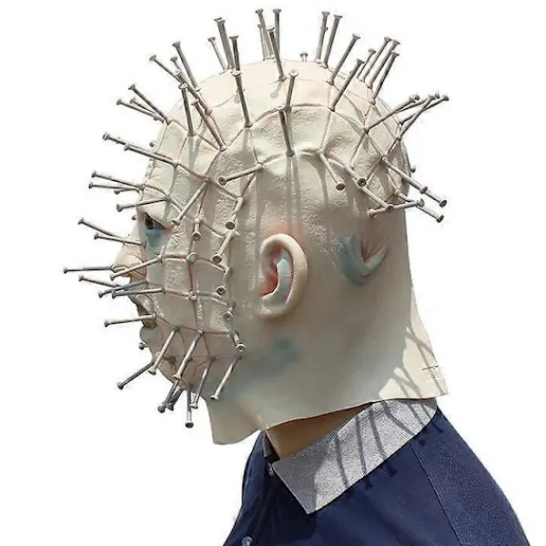 Halloween kreativ Hellraiser-mask, skräckspöke, huvudöverdrag, nagelmask (FMY) Bildfärg-XA One size> Masker