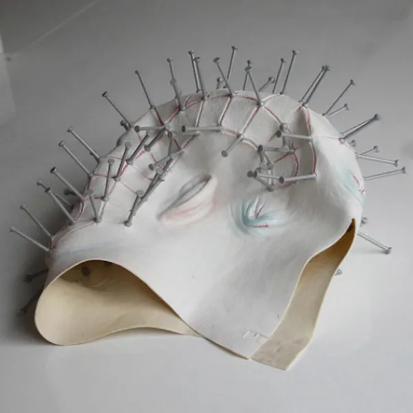 Halloween kreativ Hellraiser-mask, skräckspöke, huvudöverdrag, nagelmask (FMY) Bildfärg-XA One size> Masker