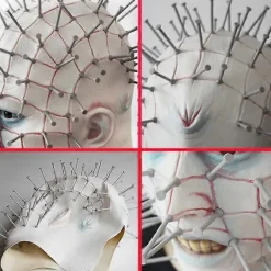 FMYSJ Halloween kreativ Hellraiser-mask, skräckspöke, huvudöverdrag, nagelmask (FMY) One size><noscript><img width=