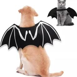 Halloween Kreativa Hund Katt Lysande Fladdermusvingar Kläder J><noscript><img width=
