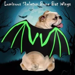 Halloween Kreativa Hund Katt Lysande Fladdermusvingar Kläder J><noscript><img width=