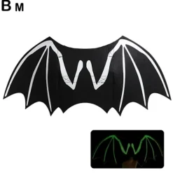 Halloween Kreativa Hund Katt Lysande Fladdermusvingar Kläder J><noscript><img width=