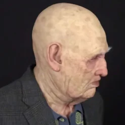 Halloween latexmask - gammal man dekor realistisk ansiktsmask för mänsklig rynka_tfrf A> Masker
