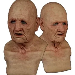 Halloween latexmask - gammal man dekor realistisk ansiktsmask för mänsklig rynka_tfrf A><noscript><img width=
