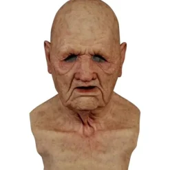 Halloween latexmask - gammal man dekor realistisk ansiktsmask för mänsklig rynka_tfrf A><noscript><img width=
