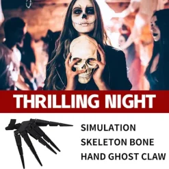 Halloween Ledade Fingrar Halloween Cosplay Rekvisita Skräck Led Klo Leksak för Maskeradfest [C]><noscript><img width=