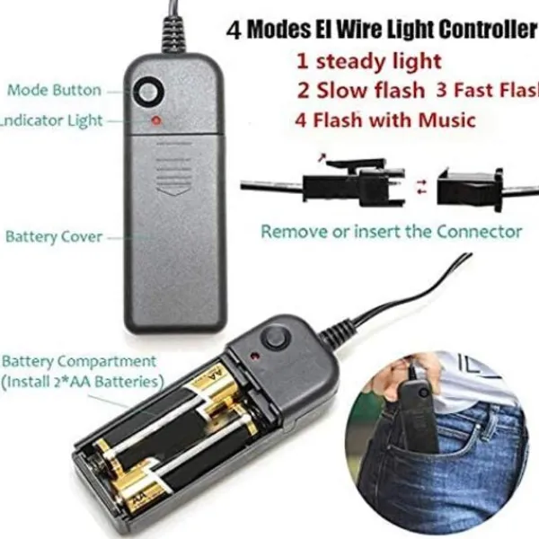 Halloween LED-mask Trådlös läskig mask för Halloween-festivalfest> Masker