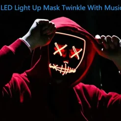 Halloween LED-mask Trådlös läskig mask för Halloween-festivalfest><noscript><img width=