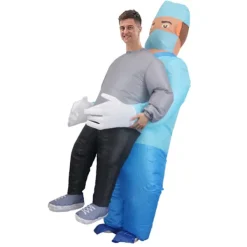 Halloween Läkare Håller Människa Uppblåsbar Kostym Rolig Kostym Smink Rekvisita Vuxen (150-190CM)> Dräkter