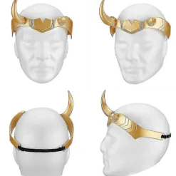 Halloween Loki Krona Horn Cosplay Kostym Huvudbonad Hjälm Partyrekvisita><noscript><img width=