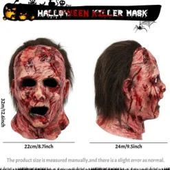 Halloween Läskig Mask, Blodig Mask Halloween Dödskalle Mask B> Masker