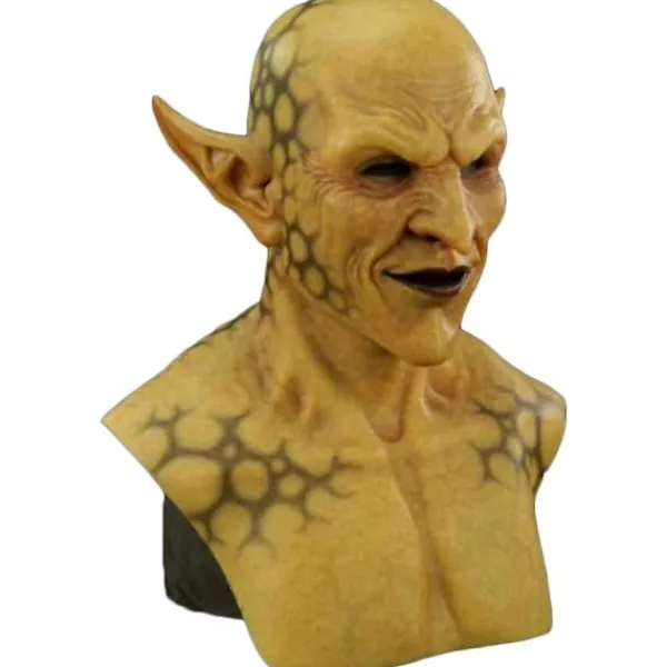 Halloween Läskig Mask Latex Gul Imp Demon Mask Goblins Clown Halloween Spöke Vampyr Cosplay Kostym Masker> Masker