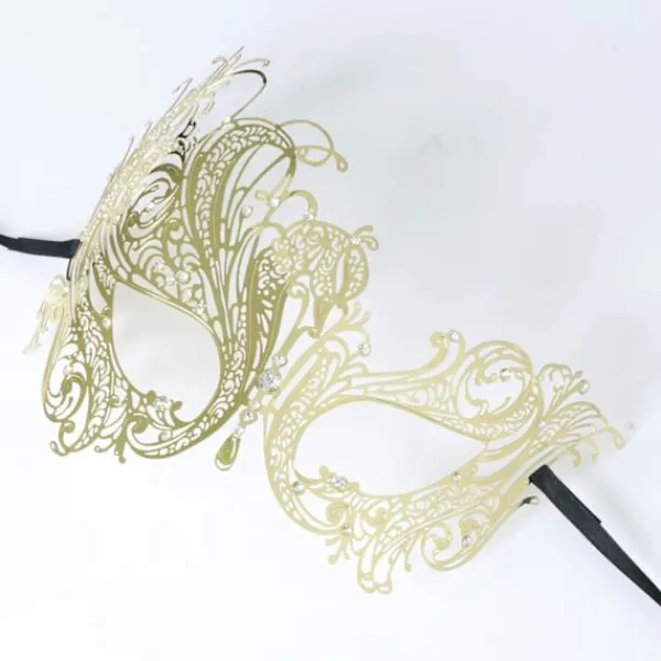 Halloween Mask - Mardi Gras Party Mask - Metall Lady Ball Mask> Masker