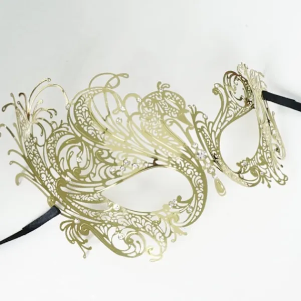 Halloween Mask - Mardi Gras Party Mask - Metall Lady Ball Mask> Masker