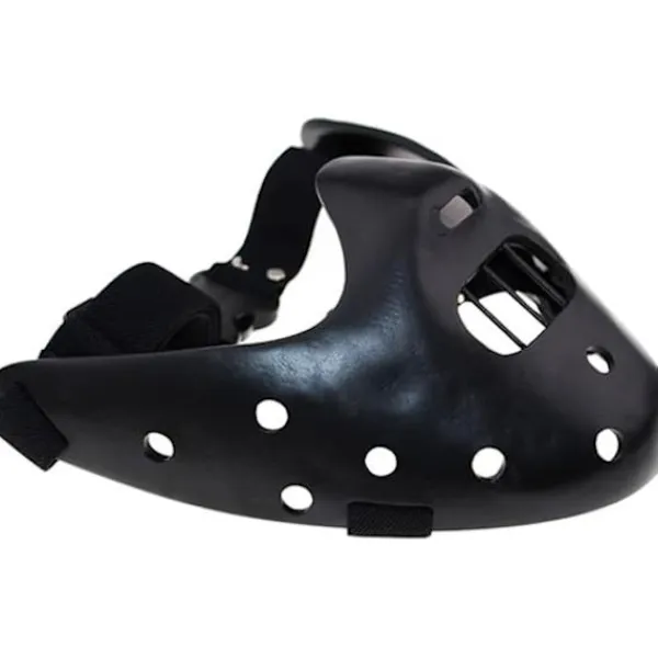 Halloween Mask Hannibal Lecter Mask Läskig Halloween Rollspel Realistisk Skräck Mördare Mask Halv Ansikte Huvudbonad Harts-FF-> Masker