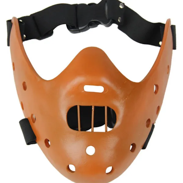 Halloween Mask Hannibal Lecter Mask Läskig Halloween Rollspel Realistisk Skräck Mördare Mask Halv Ansikte Huvudbonad Harts-FY> Masker