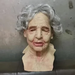 Halloween Mask Realistisk Gammal Man Mask Läskig Människa Latex Mask, Läskig Rynk Mask Halloween Cosplay Kostym Mask Party Rekvisita><noscript><img width=