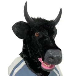 Halloween Mask Realistisk Munrörelse Ko - Läskig Rörlig Tjur Pälsdräkt Djurhuvud Gummi Latex Mask - Utklädningsfest Cosplay><noscript><img width=