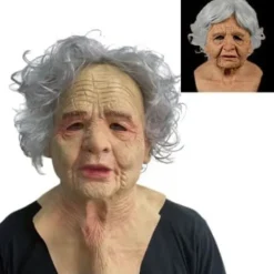 Halloween Mask Realistisk Gammal Man Mask Läskig Människa Latex Mask, Läskig Rynk Mask Halloween Cosplay Kostym Mask Party Rekvisita> Masker