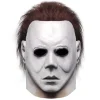 Halloween Michael Myers Mask, Skräck Skräck Hit Film Spel Ansikte Huvudbonad med Hår Helhuvudsmask Kostym-FQ-> Masker