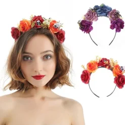 Halloween pannband simulering tyg spindel ros pannband dam> Huvudbonader