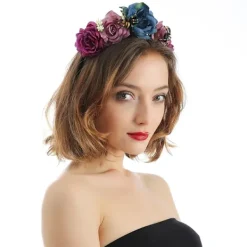 Halloween pannband simulering tyg spindel ros pannband dam><noscript><img width=