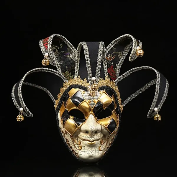 Halloween Party Karnevalsmask, Italien Venedig Maskerad Jul Cosplay Mask svart> Masker