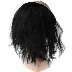 Halloween Peruker Flintskalligt Hår Maskerad Kostymfest Rolig Cosplay Prop Svart/vit><noscript><img width=