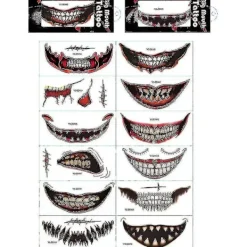 Halloween Prank Makeup Temporary Tattoo 7><noscript><img width=